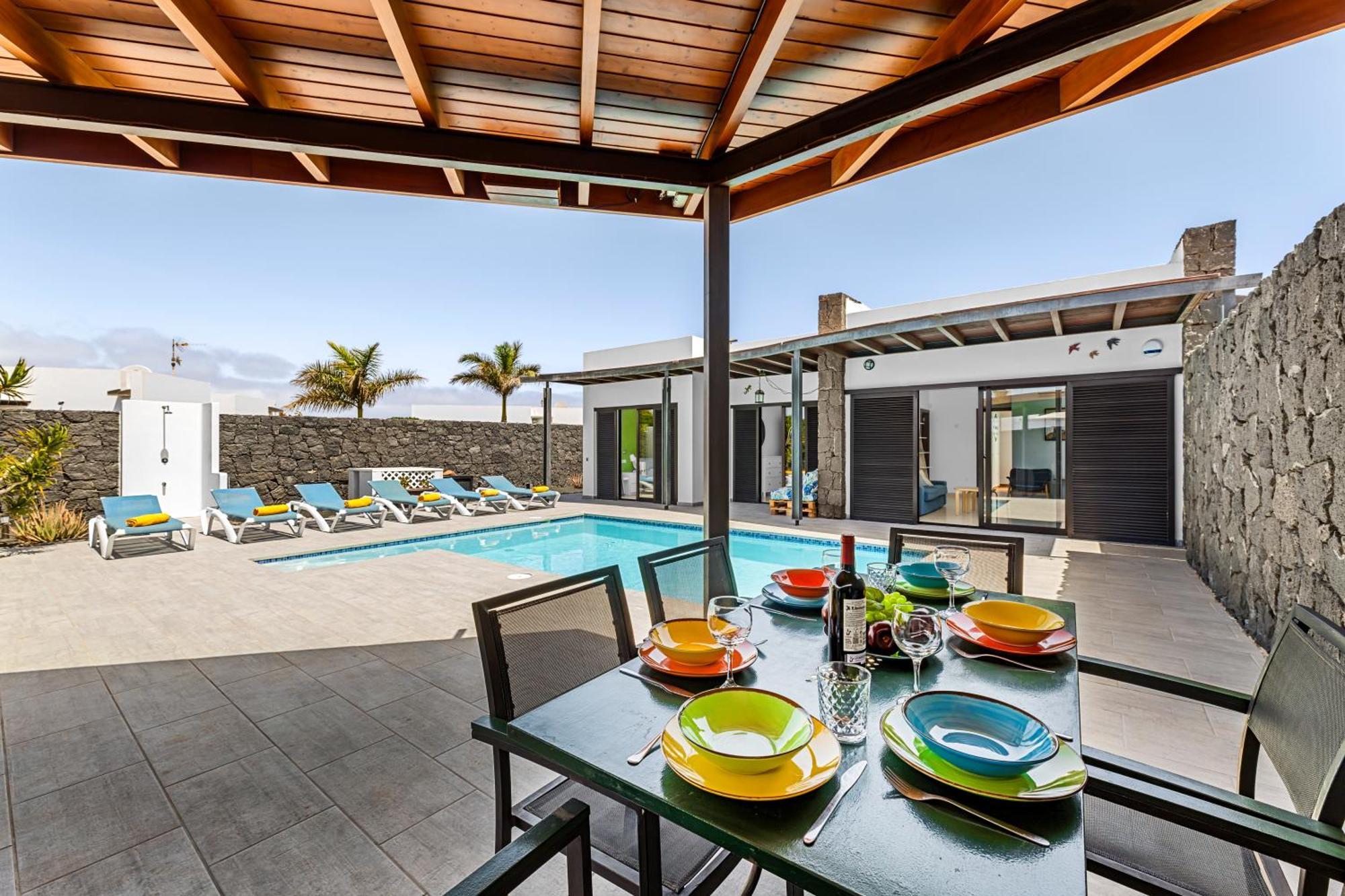 3 Bedroom Villa With Private Pool Close To Papagayo Beach Коста Бланка Экстерьер фото